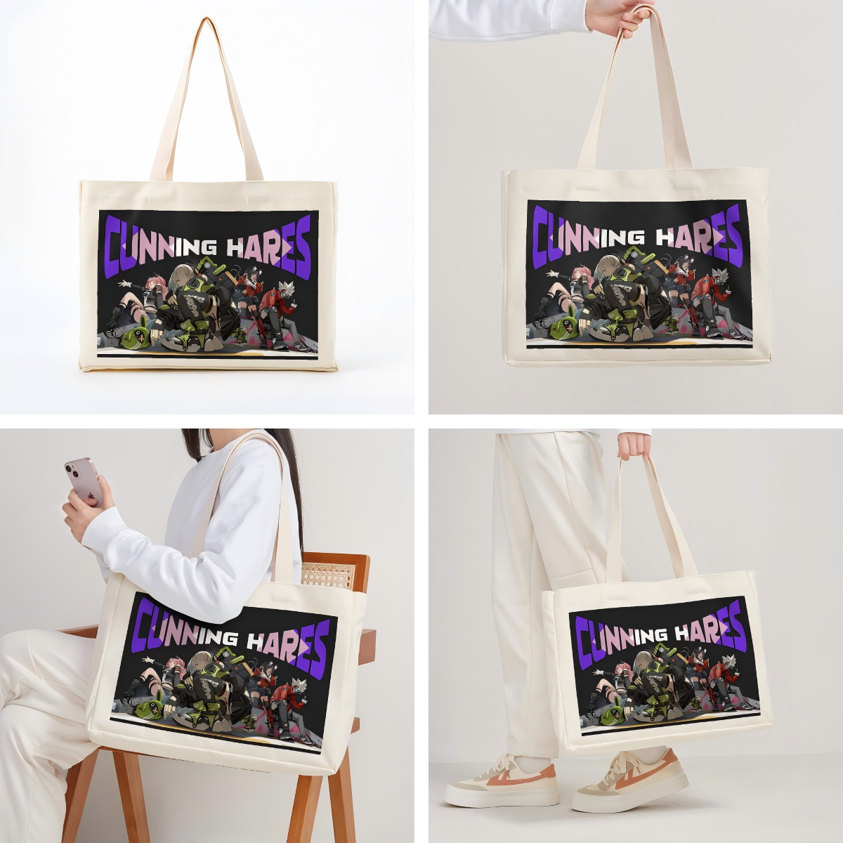 Horizontal Canvas Tote Bag