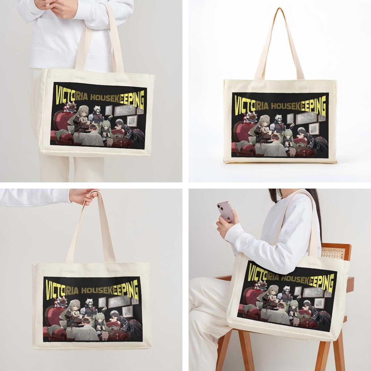 Horizontal Canvas Tote Bag