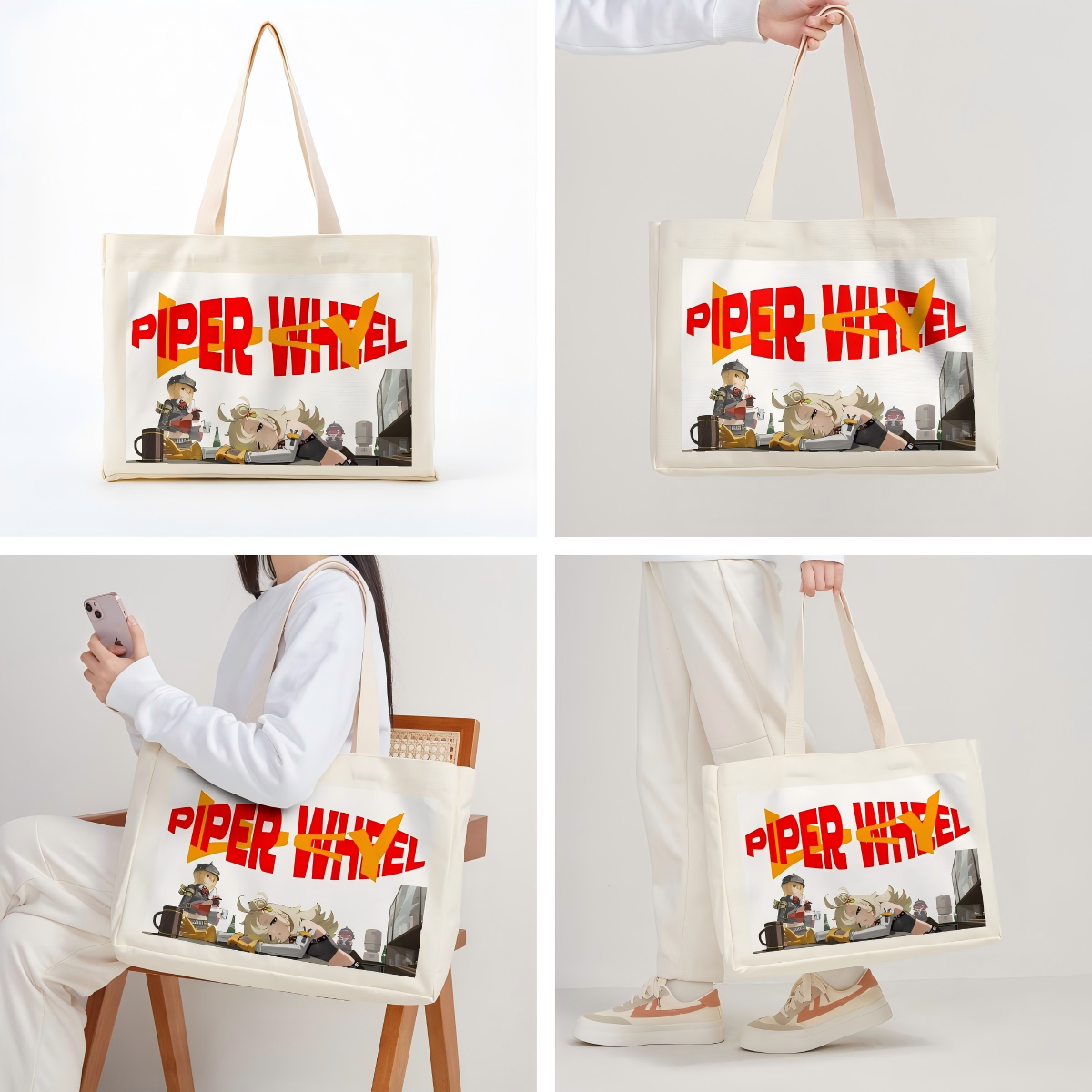 Horizontal Canvas Tote Bag